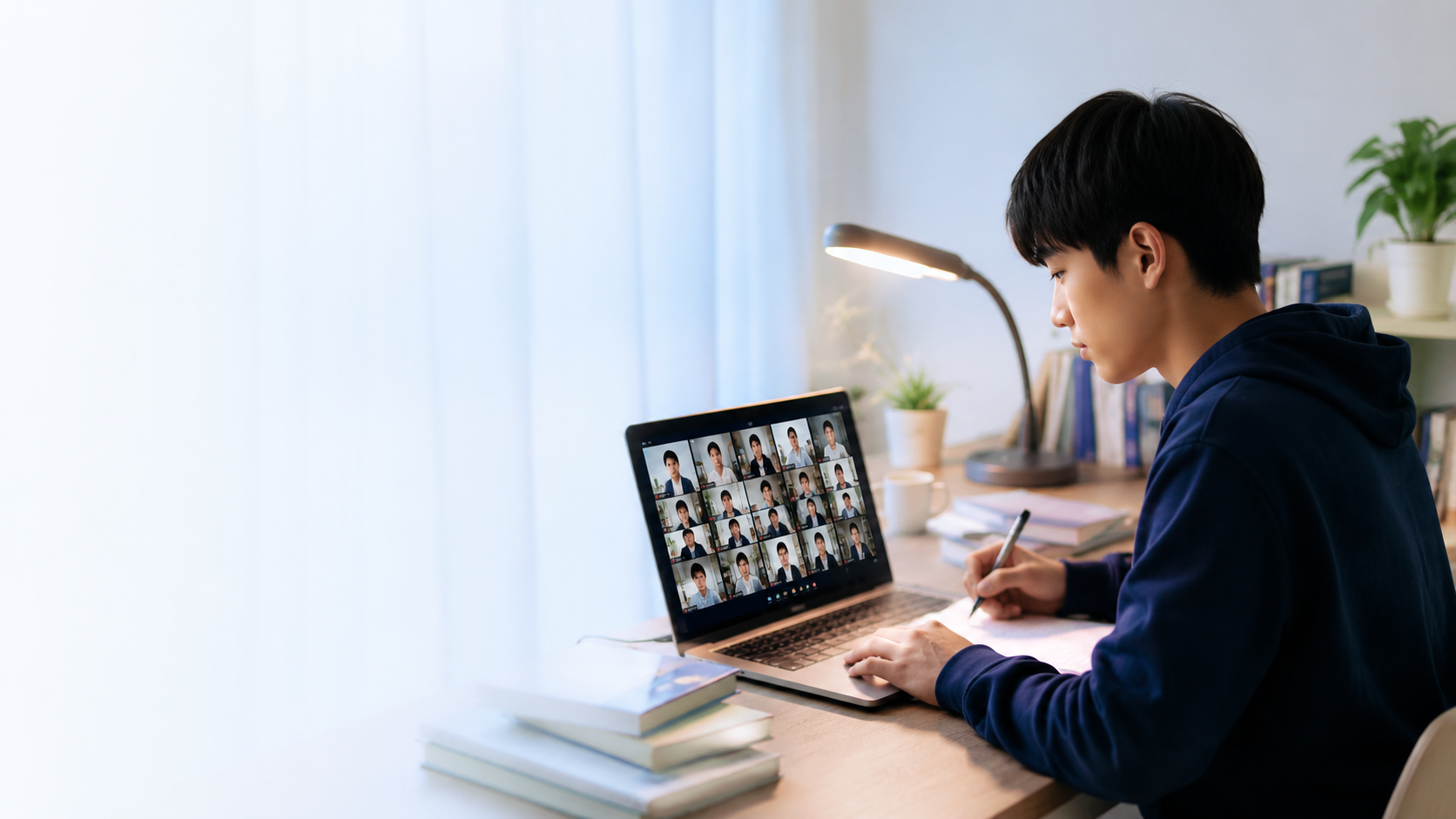 24時間Zoom家勉部屋 — 画面の向こうに10人の戦友